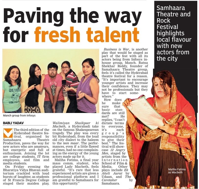 Coverage in Deccan Chronicle